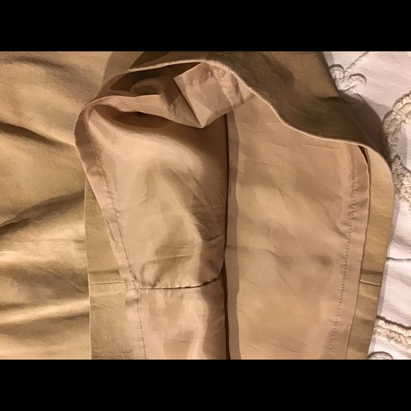 Vintage August Silk Logic skirt beige tan suede 4 - Picture 9 of 9